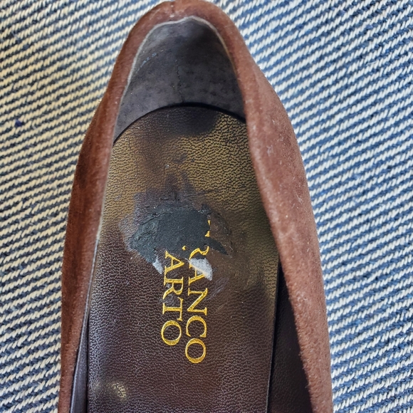 Franco Sarto - Rich Brown Suede Buckle Pumps - 8.5B - BNIB - Picture 8 of 10